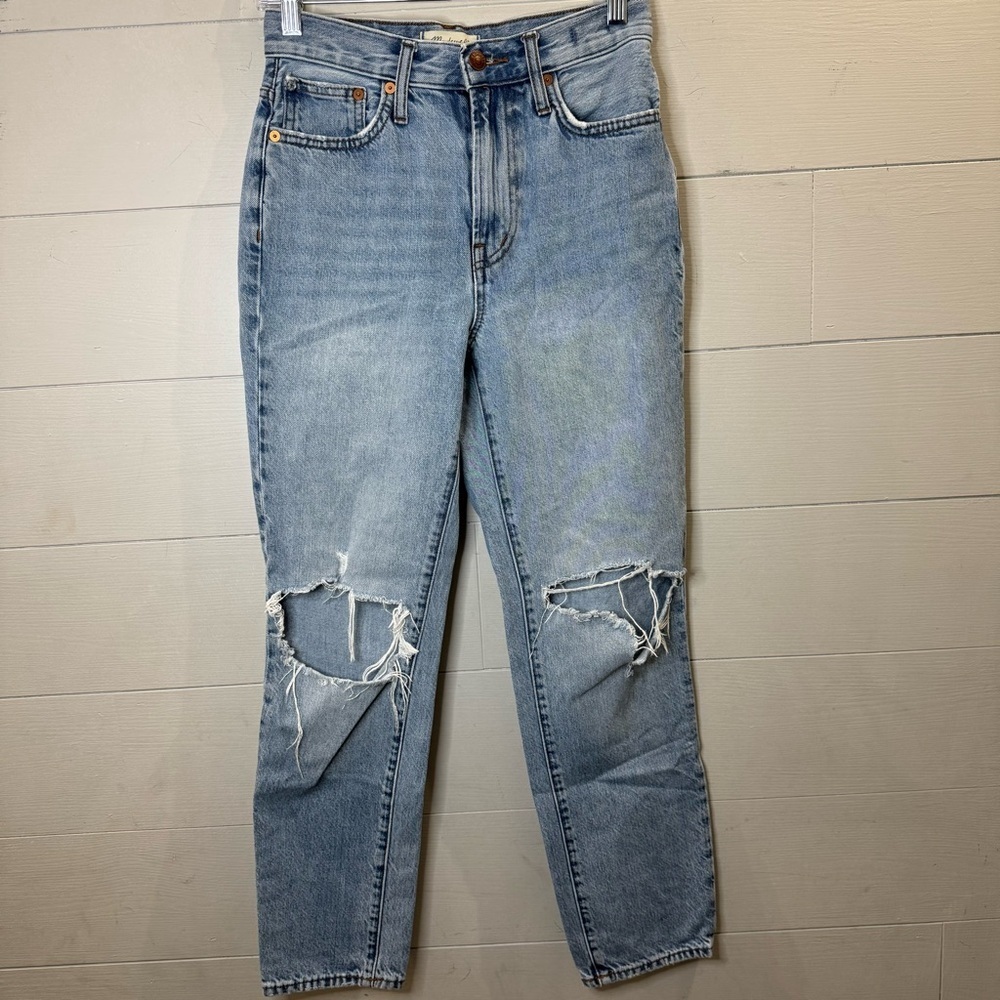 Madewell | The Perfect Vintage Jean Light Blue Distressed Size 24